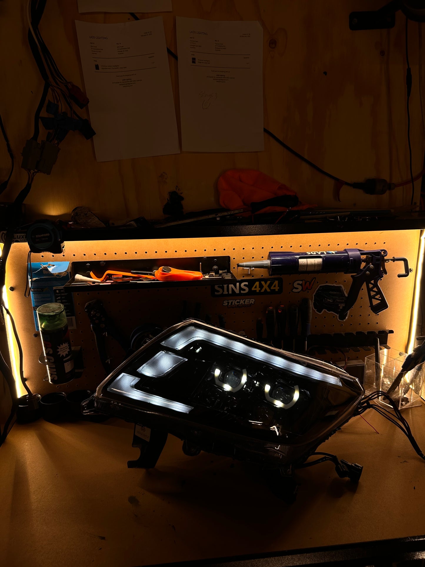 Np300 s5 style custom headlights