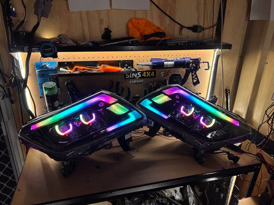 Np300 s5 style custom headlights